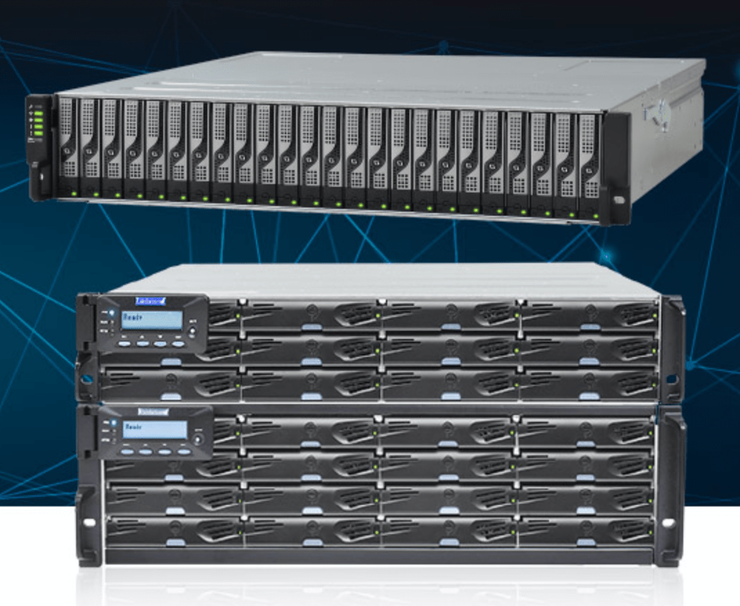 You can build up an Xsan Environment for M&E Solution with Infortrend's