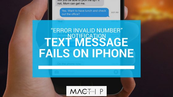 What The “Error Invalid Number” Notification Means & Fix MacTip