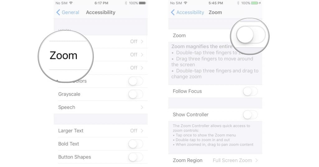 How you can Disable your iPhone’s Magnifier or Zoom Feature MacTip