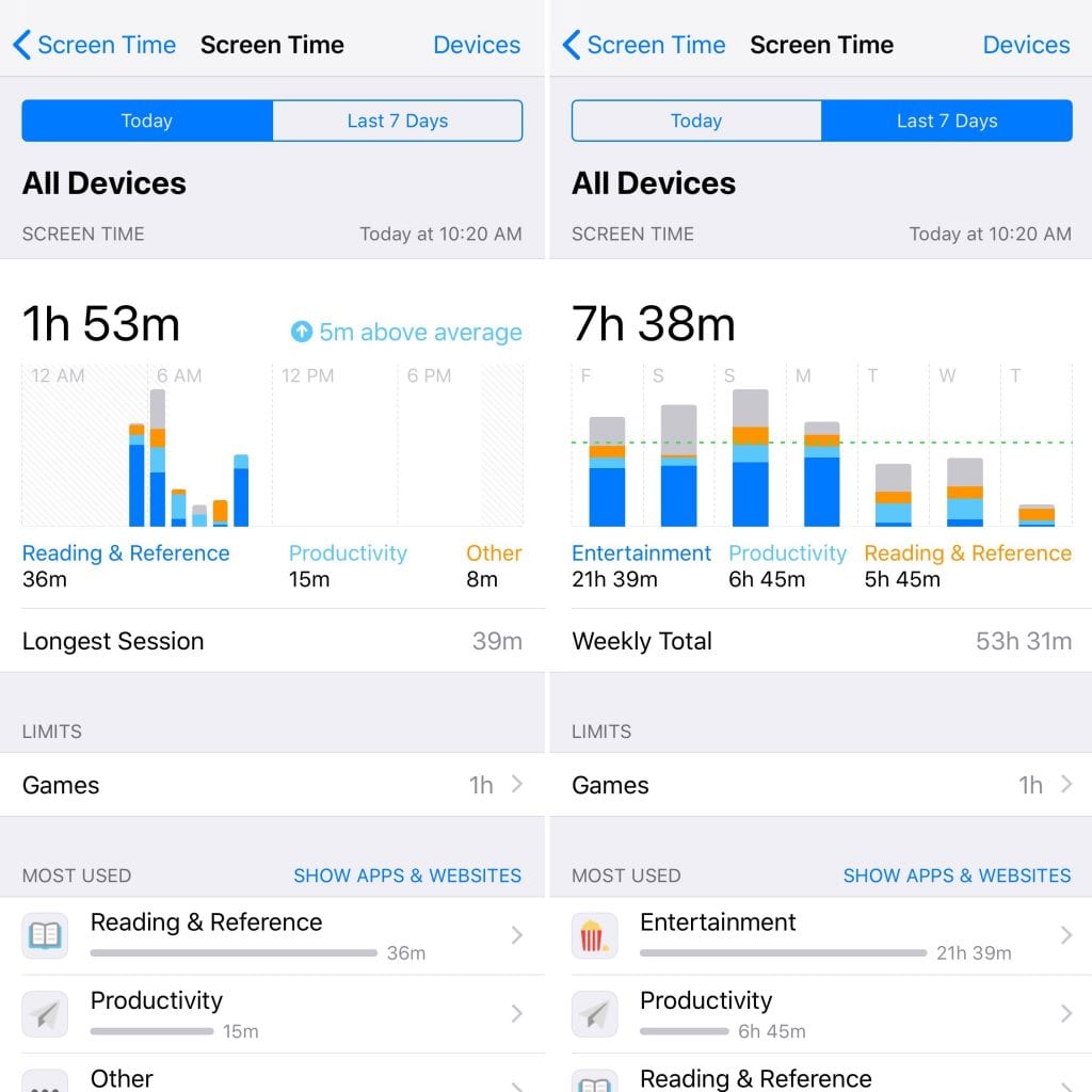 What Does The Grey Bars Mean in Screen Time Report? MacTip