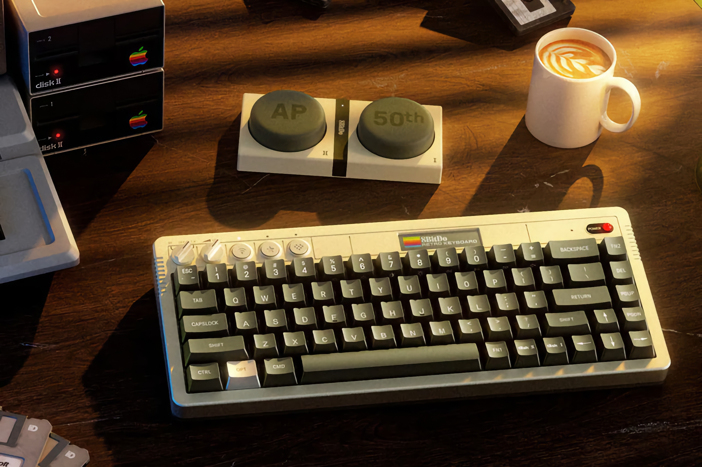 This 0 8BitDo keyboard is the perfect Apple 50th anniversary gift