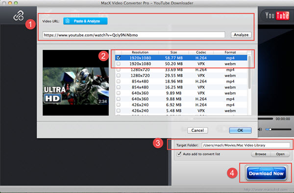 4K Demo Video downloaden von YouTube Unkomprimiertes 4K Demo speichern