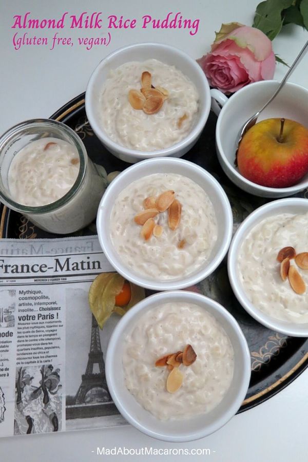 Quick Almond Milk Rice Pudding (Vegan) Mad about Macarons