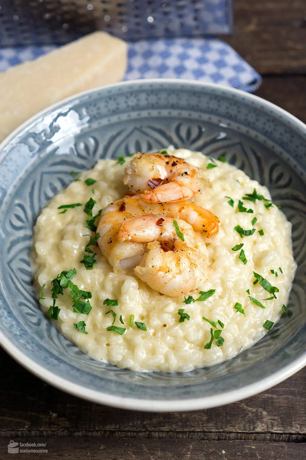 ParmesanRisotto mit Garnelen Madame Cuisine
