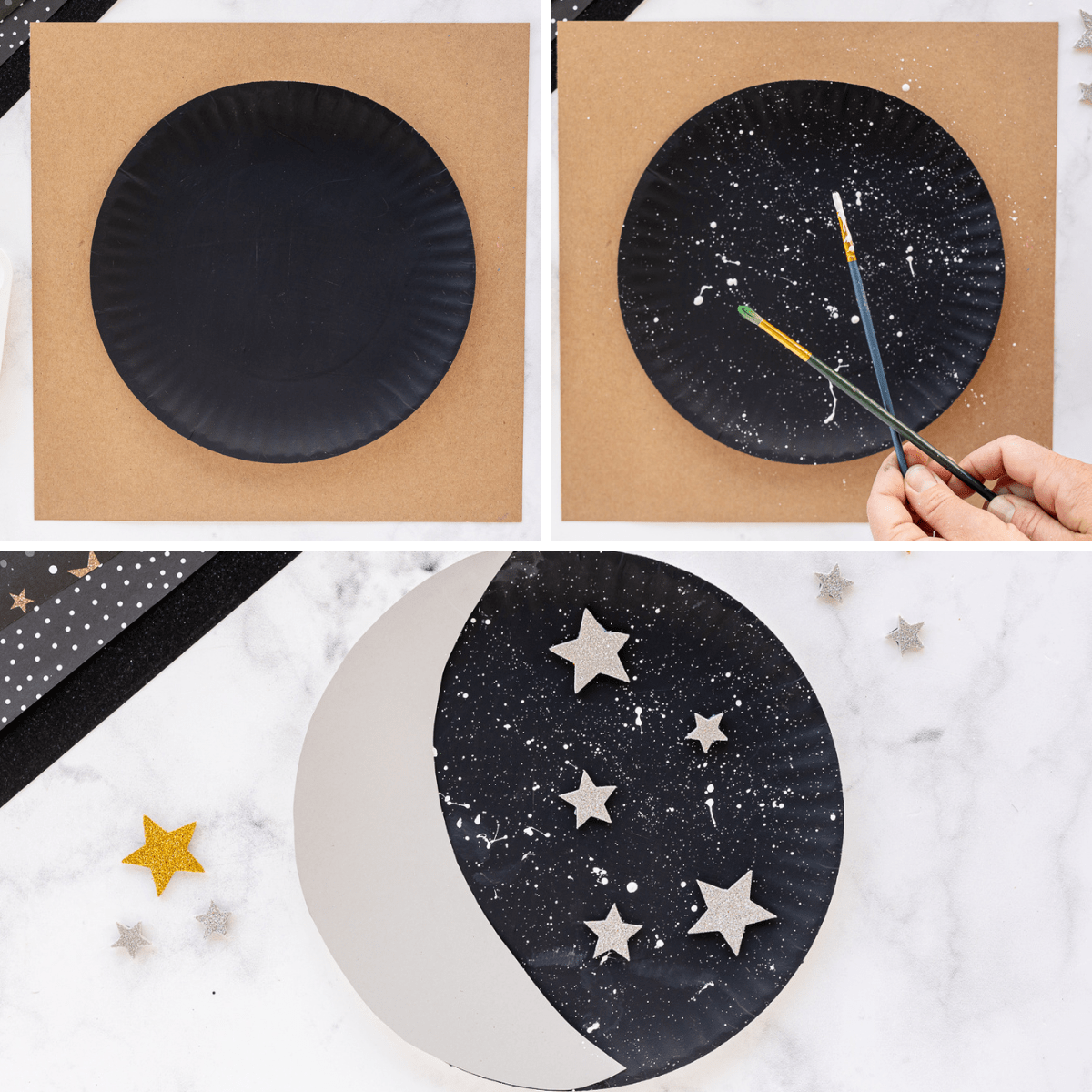 Paper Plate Moon Craft Made To Be A Momma