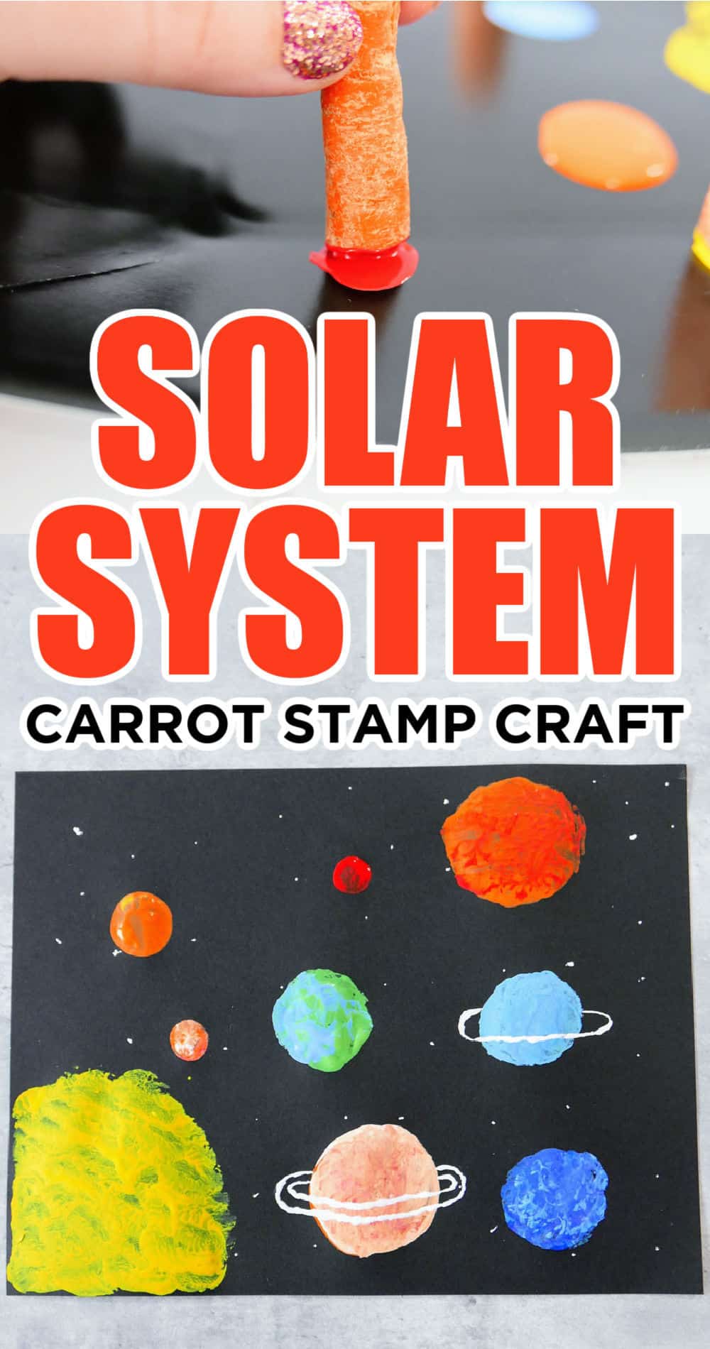 Easy Solar System Craft For Kids Made with HAPPY