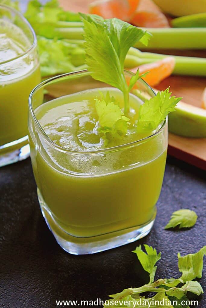 Celery Orange Juice ( in a Blender) Madhu's Everyday Indian
