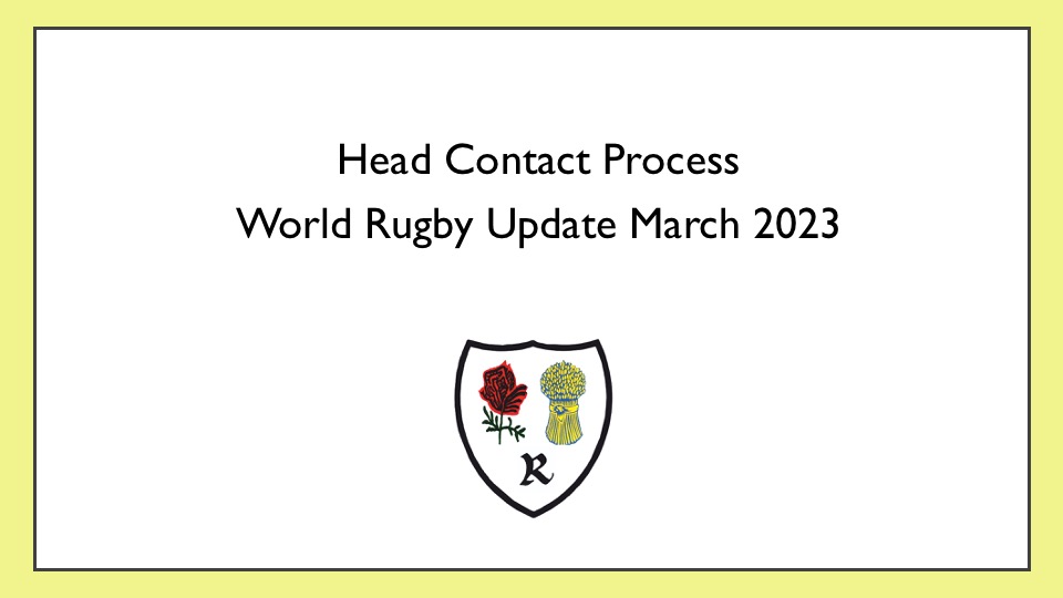 World Rugby Head Contact Process Update March 2023