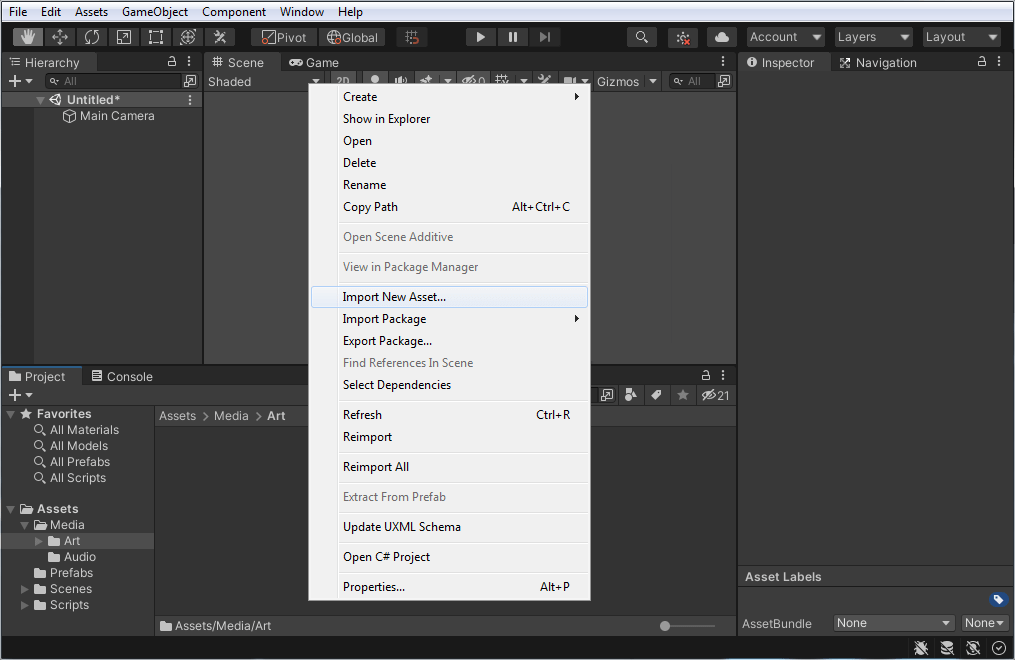 Unity Interface Tutorial