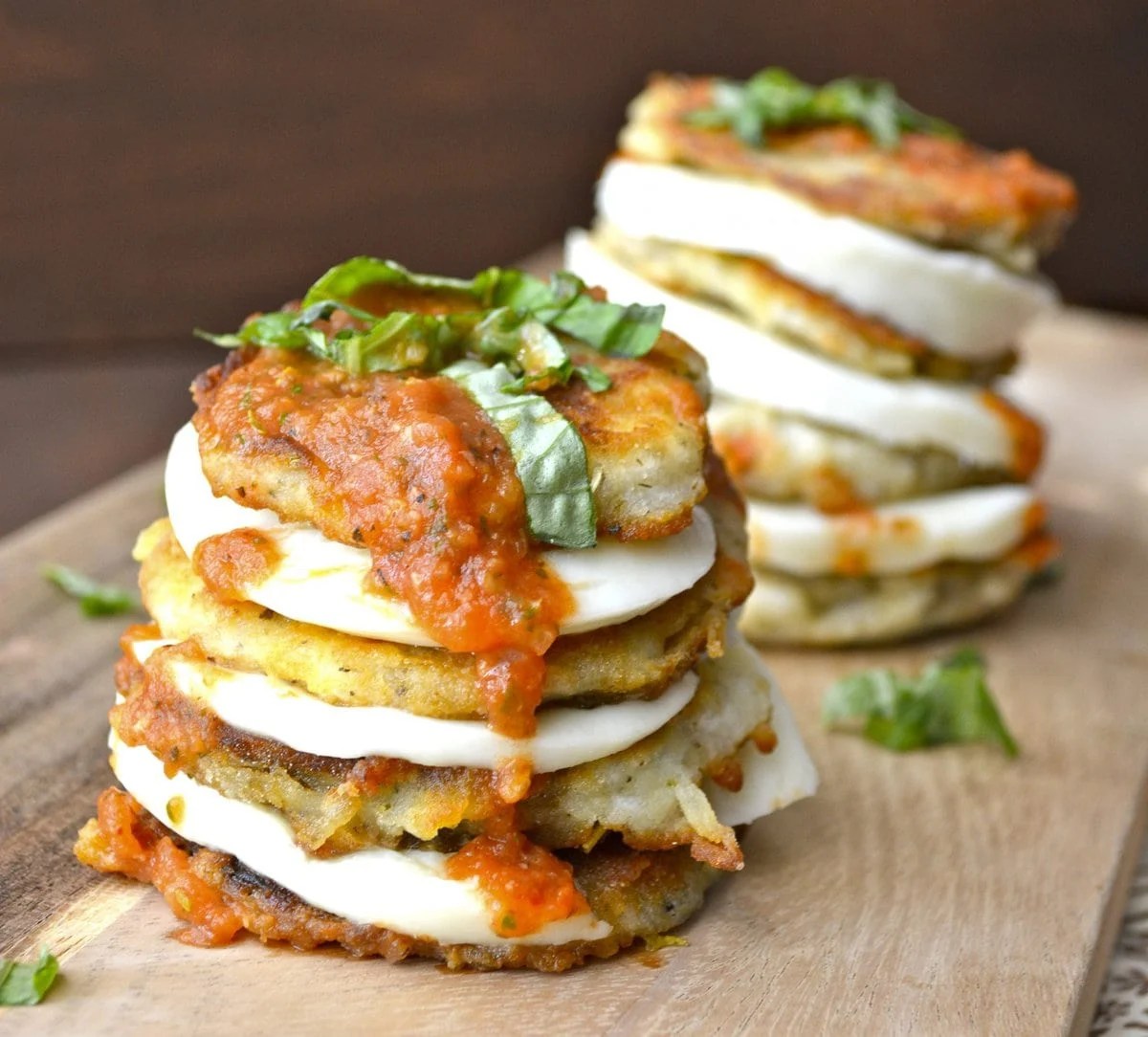 Eggplant Mozzarella Stacks Maebells