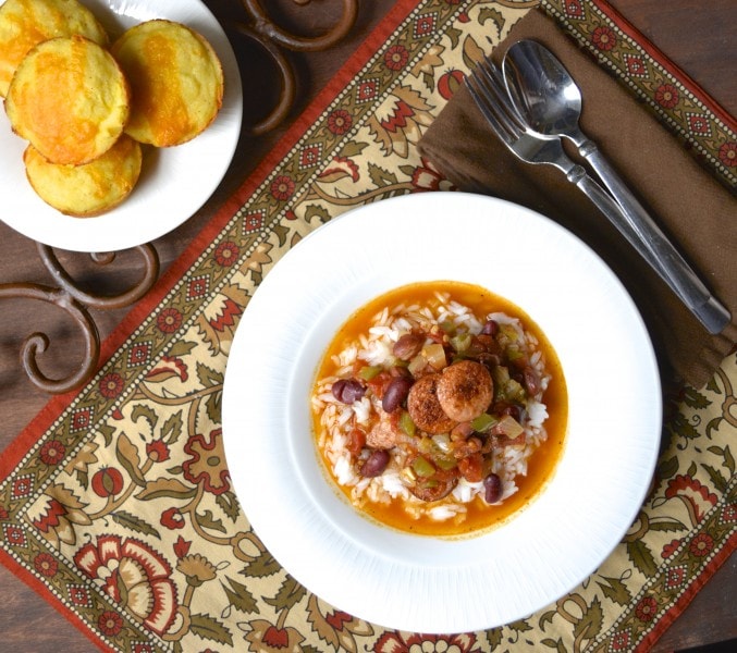 Andouille Sausage and Red Beans over Rice Maebells