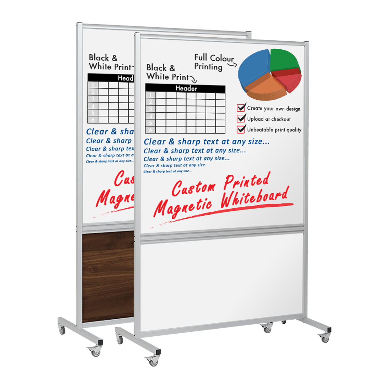 Printed Whiteboard on Designer Stand Shop Today Magiboards