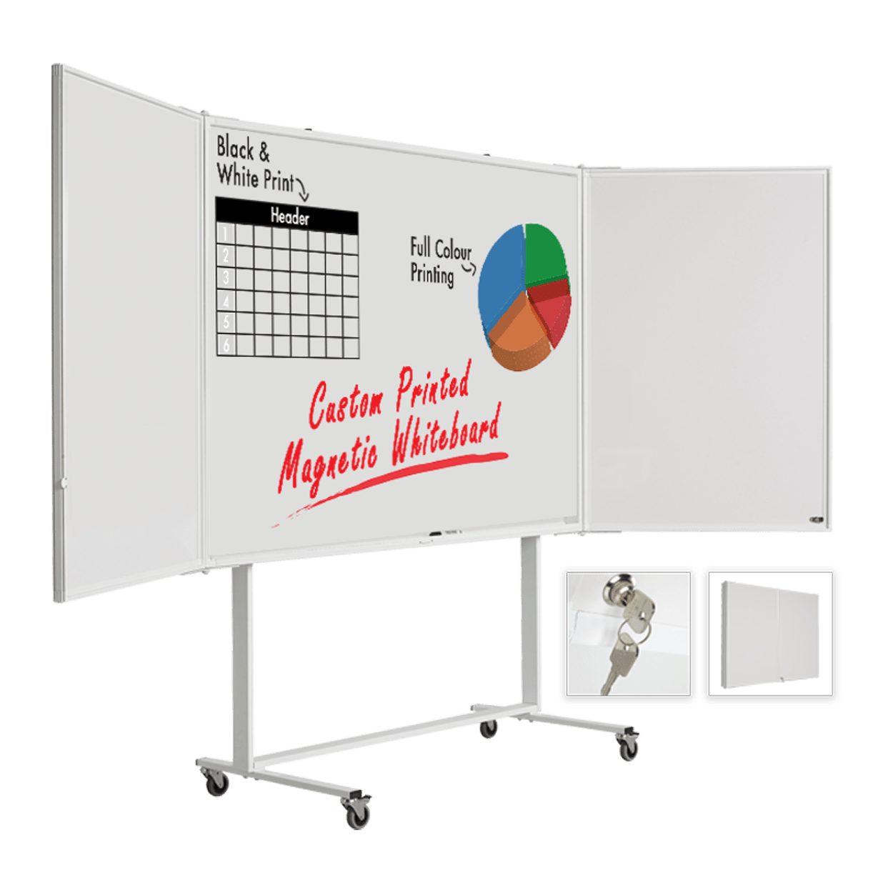 Mobile Lockable Printed Presentation Shop Today Magiboards