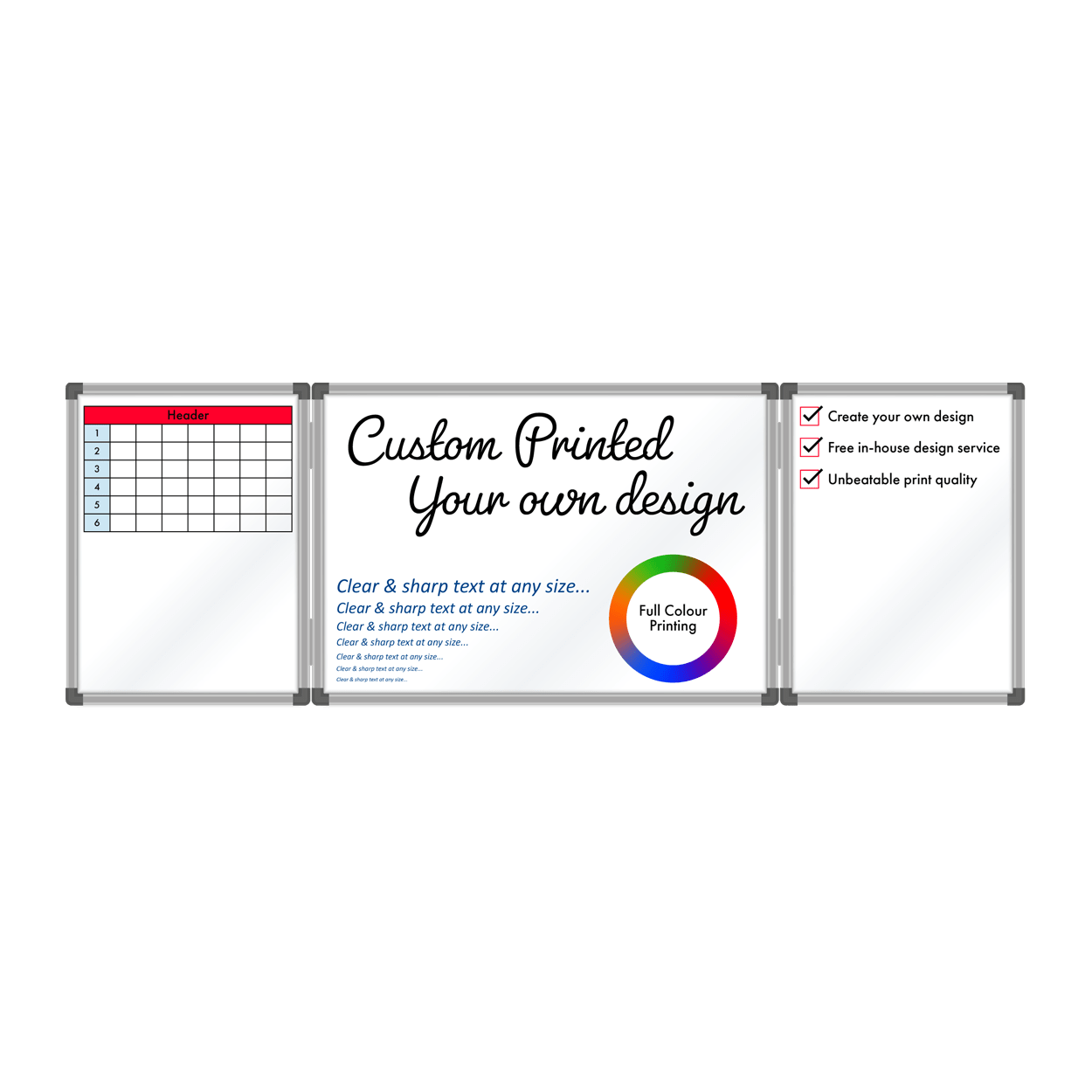 Custom Printed Winged Whiteboards Magiboards