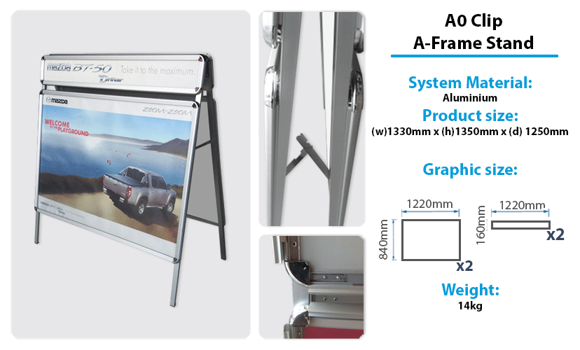 A0 Clip AFrame Stand