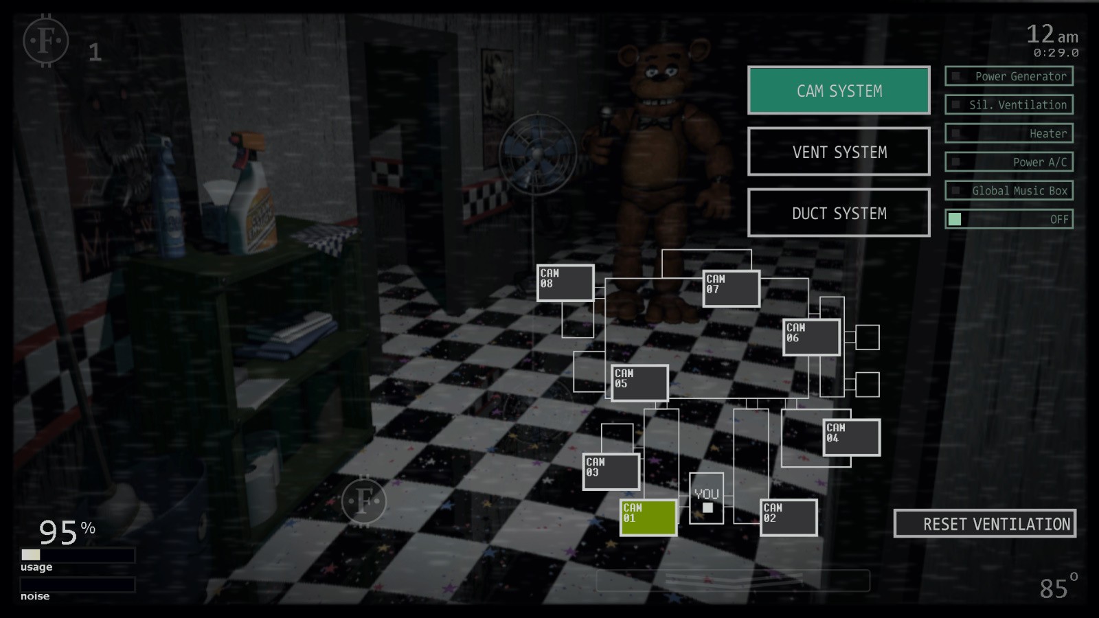 Ultimate Custom Night Freddy (FNaF 1) Magic Game World