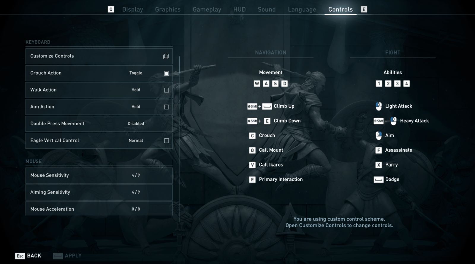Assassin's Creed Odyssey How to Change Keyboard Control Settings