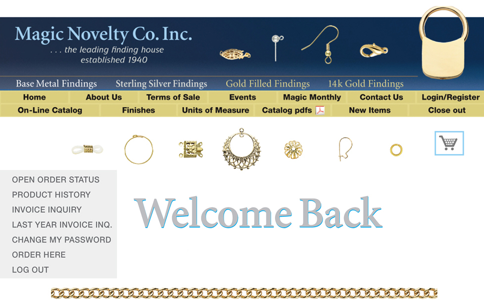 Main Menu MAGIC NOVELTY CO INC