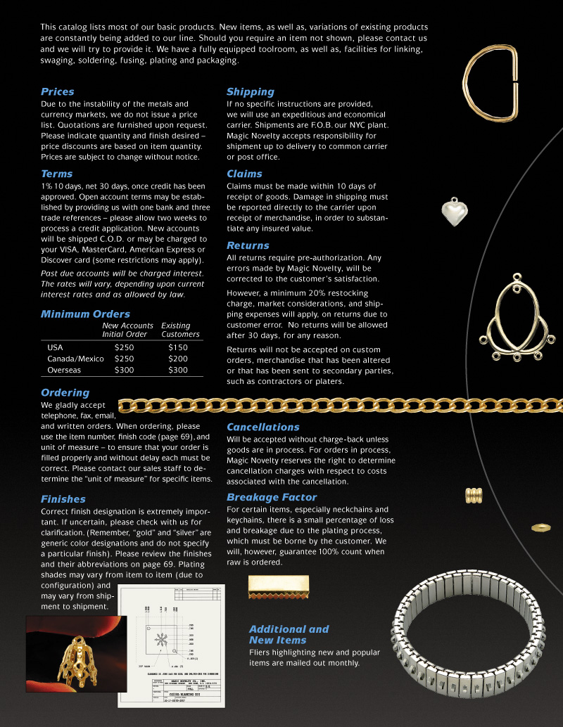 Terms of Sale MAGIC NOVELTY CO INC