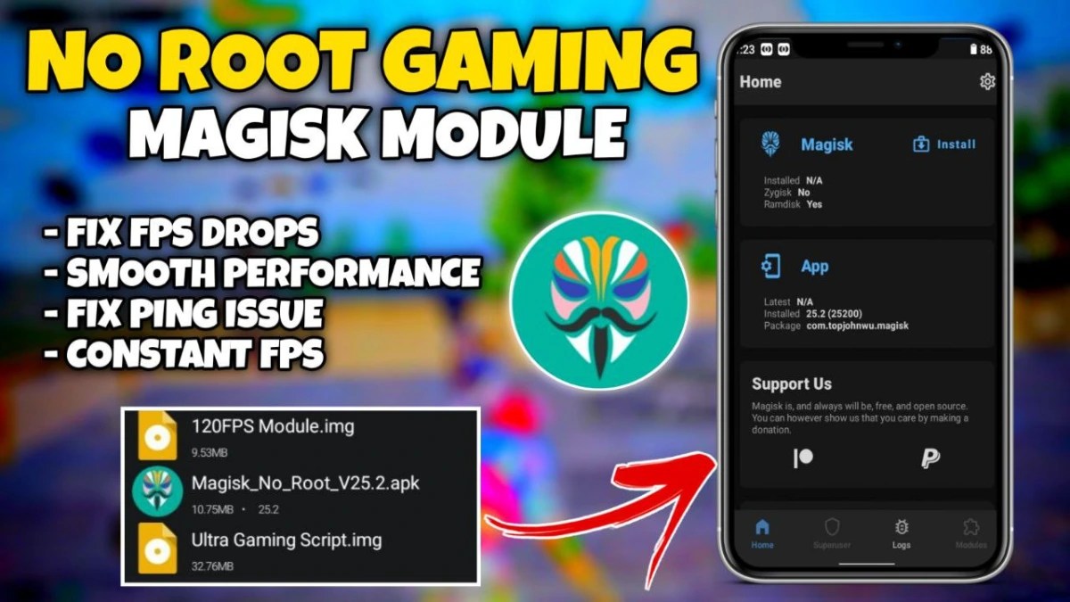 No Root Gaming Magisk Module For All Android With Max Fps & Fix Lag