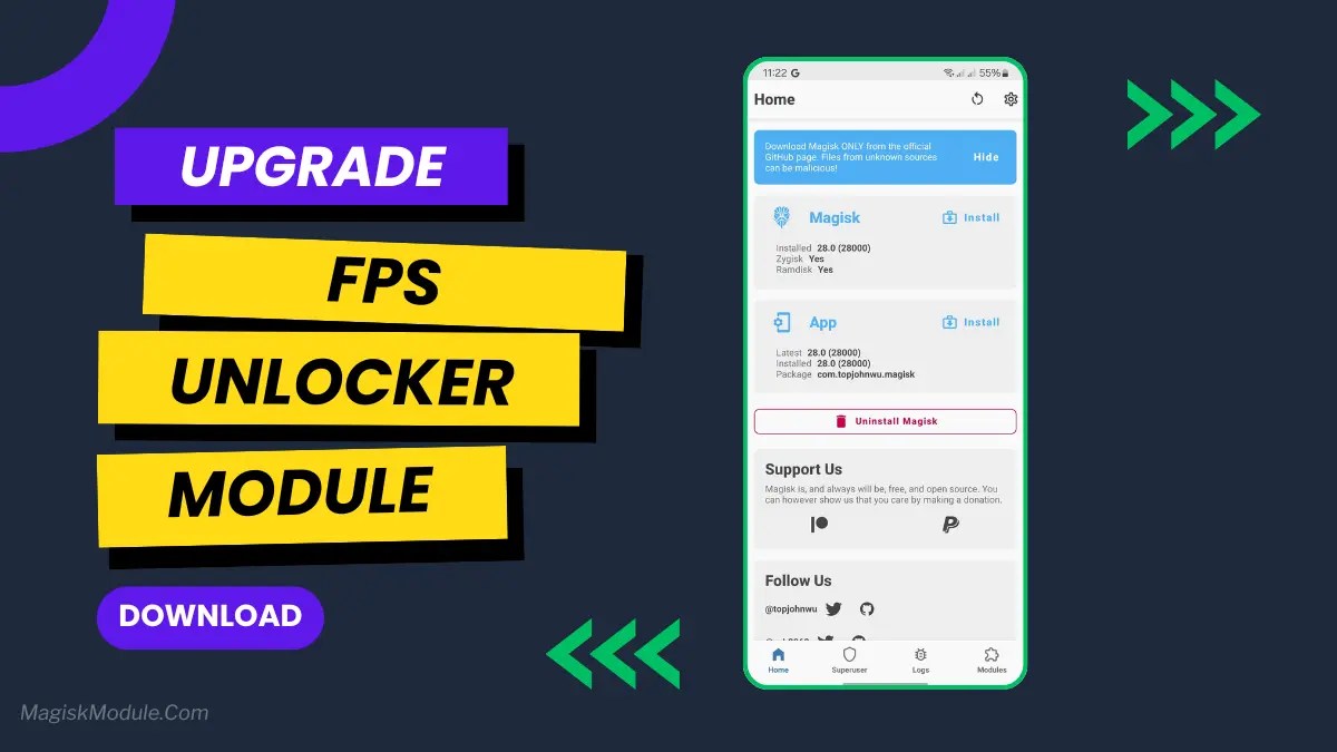 Android FPS Unlocker Magisk Module