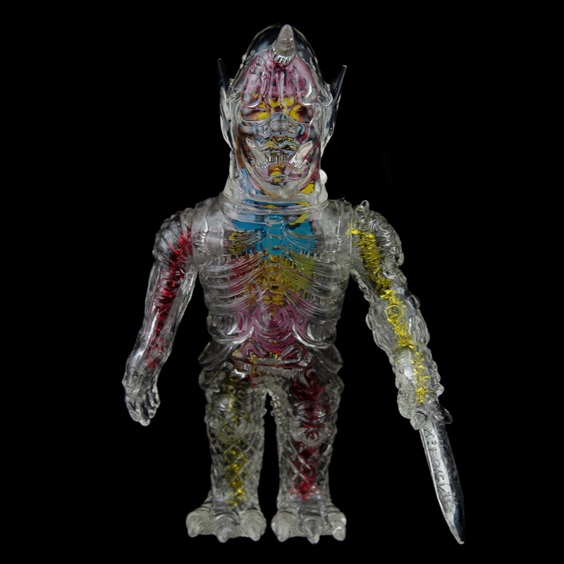 Xray Dragos Oni Head with Red and Gold Limbs Magitarius