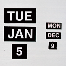 Dates & Numbers Display Calendar Months & Days