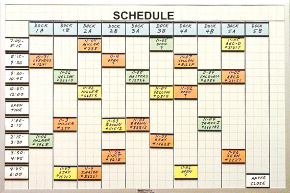 Dry Erase Board with Grid Lines 1x4" Grid Board Concepts