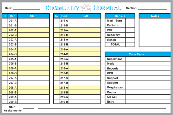 Nurse Room Assignment Whiteboard Nursing Staff Whiteboard