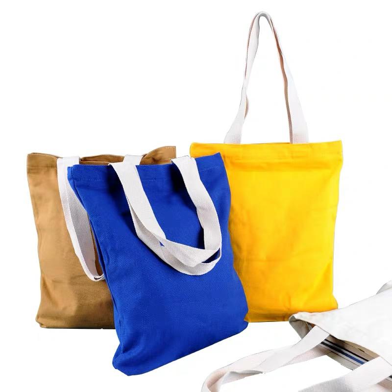Canvas Tote Bag With Natural Color Handle Canvas Shopping Bags