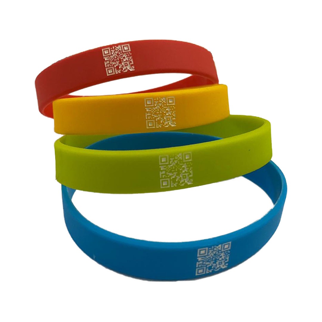 QR Code Silicone Wristbands Custom Logo Wristbands Custom Made Silicone Wristbands