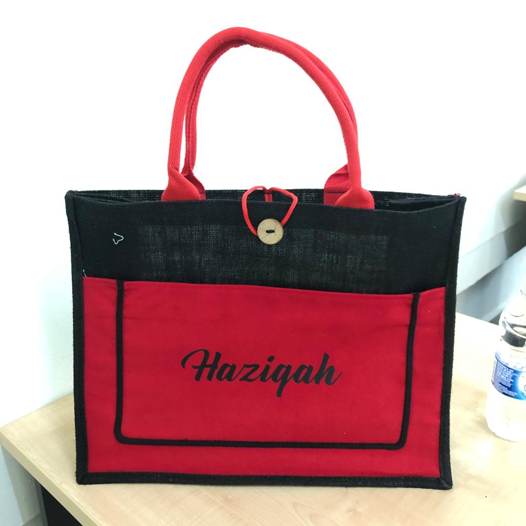 Jute bag With Name Jute Bags Custom Printing Personalized Name Bag