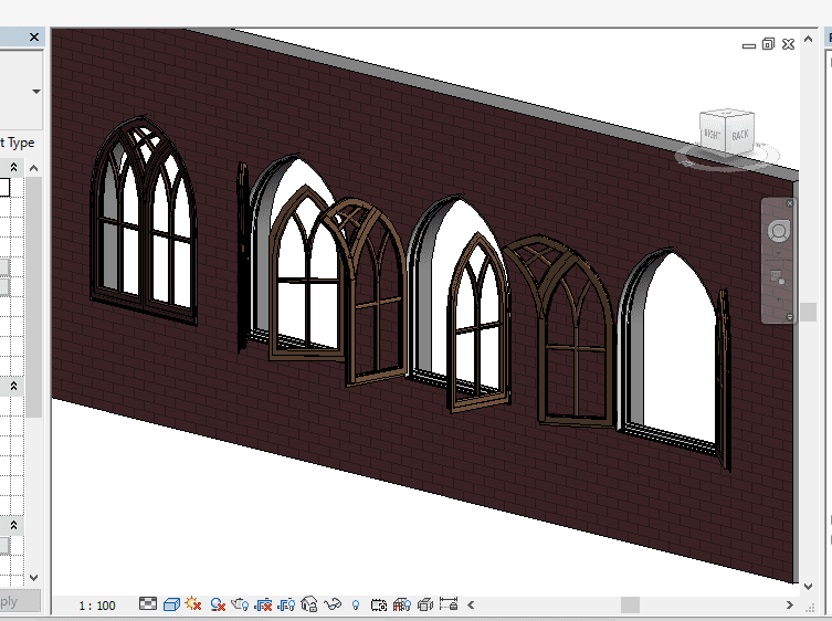 3d Gothic Casement Rotated revit family.rfa Mahelak
