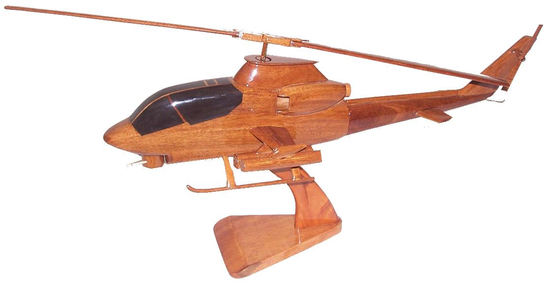 AH1G Cobra Wood Model Helicopter, AH1G Huey Cobra Wooden desktop