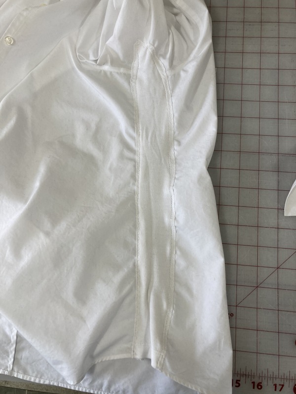 Stop the Gap! Add a gusset to a button down Shirt to prevent gaping