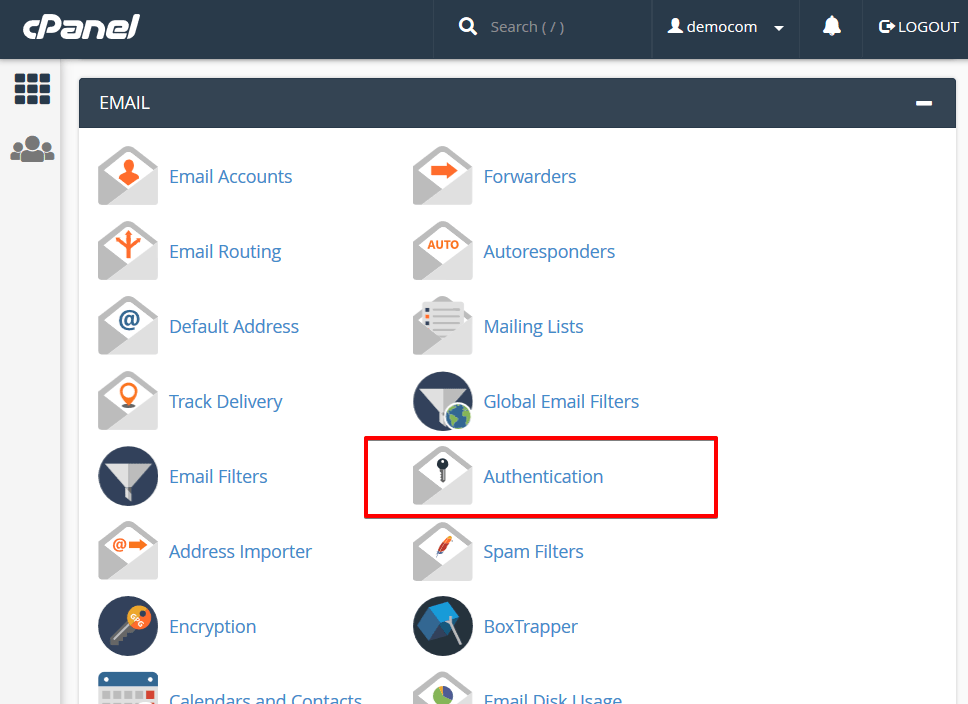 Create a SPF record on cPanel 76.x