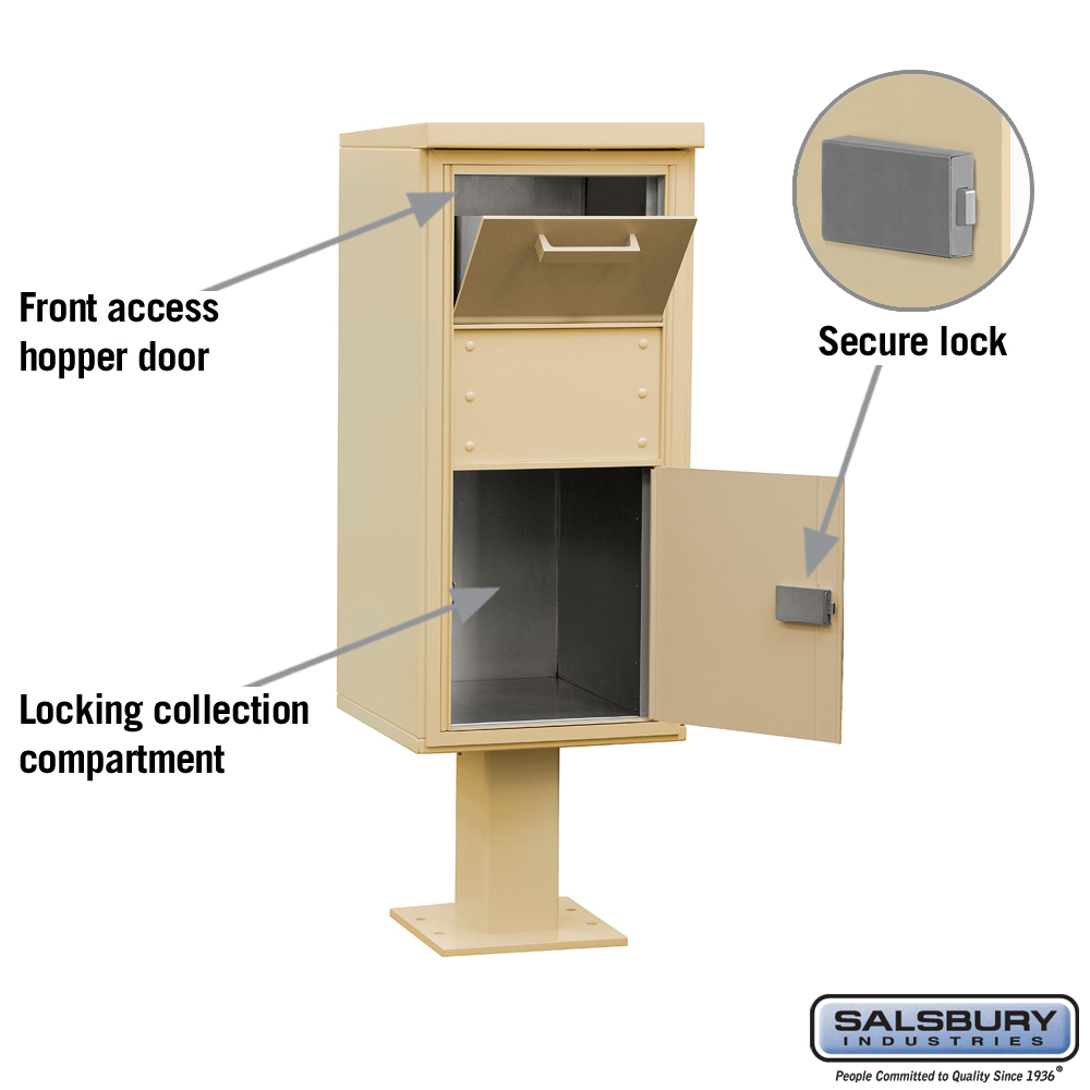 Pedestal Collection Box (Includes Pedestal and Master Commercial Lock