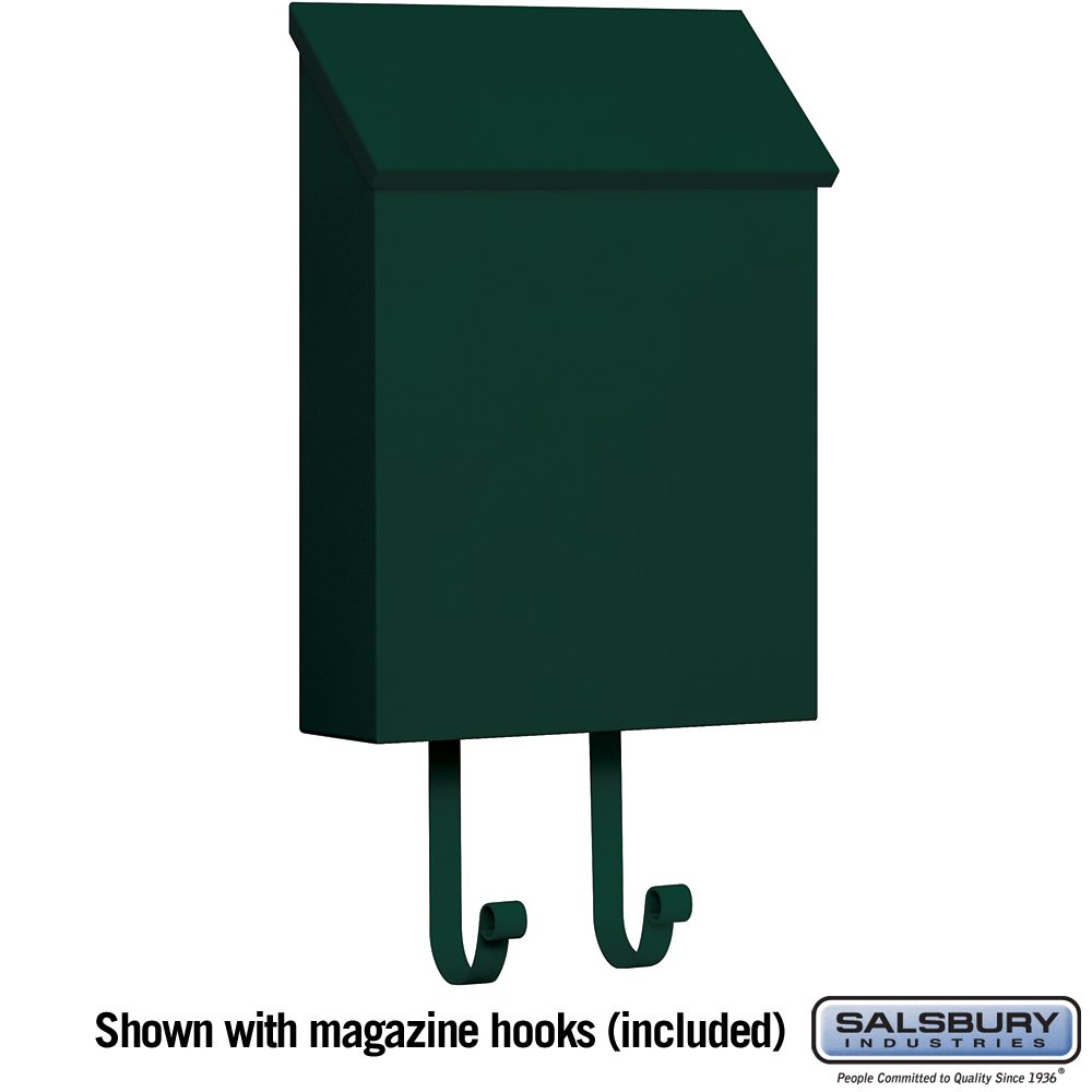 Traditional Mailbox Standard Vertical Style Green
