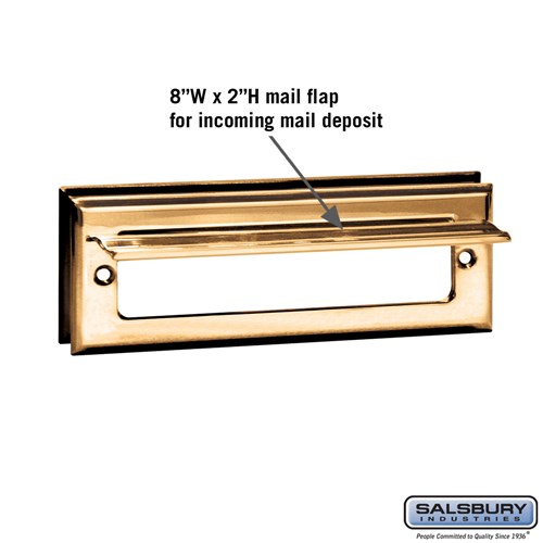 Mail Slot Standard Letter Size Brass Finish