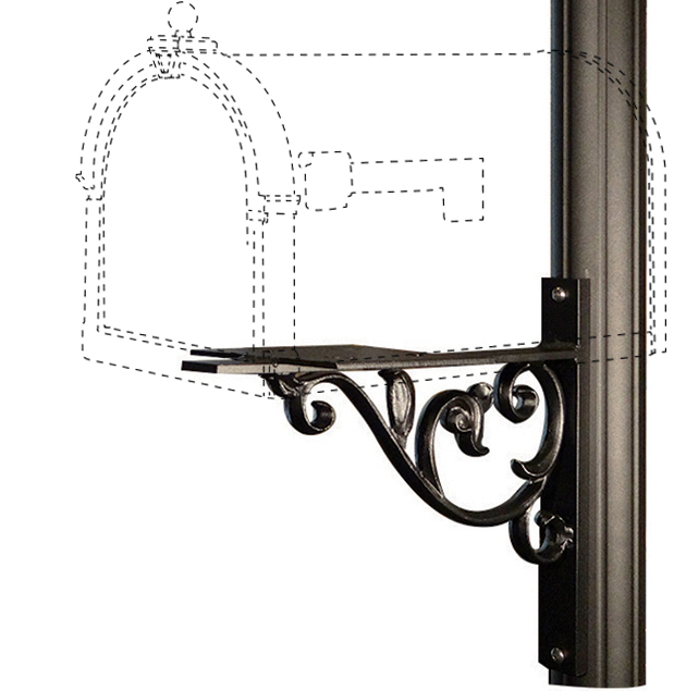 Sinclair Front Single Mailbox Mounting Bracket