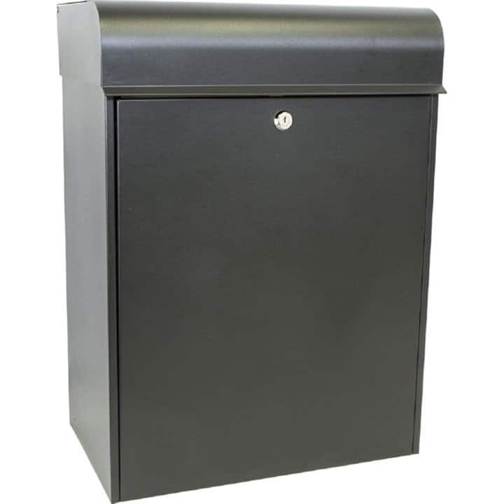 Secure Black Steel Parcel Box Mailbox Mania