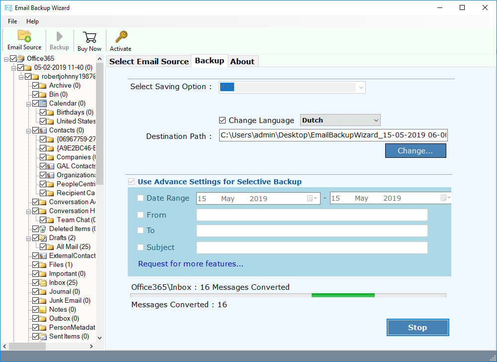 Office 365 Backup Utility to Restore & Backup Office 365 mail
