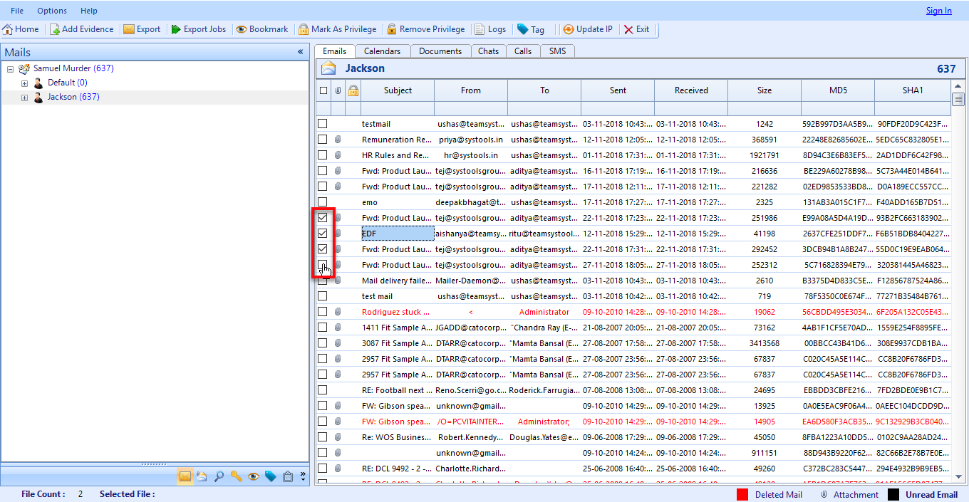 Export PST file into CSV file format & extract header Information