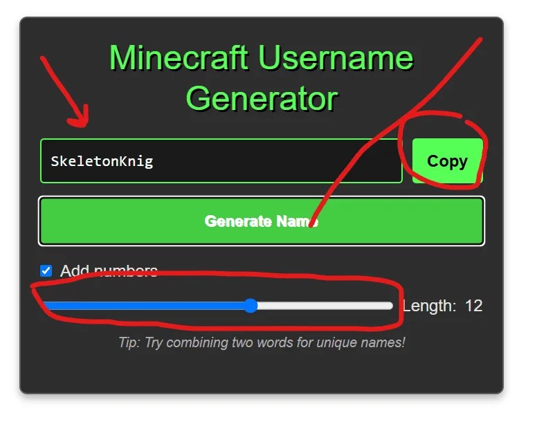 Minecraft Username Generator(04)