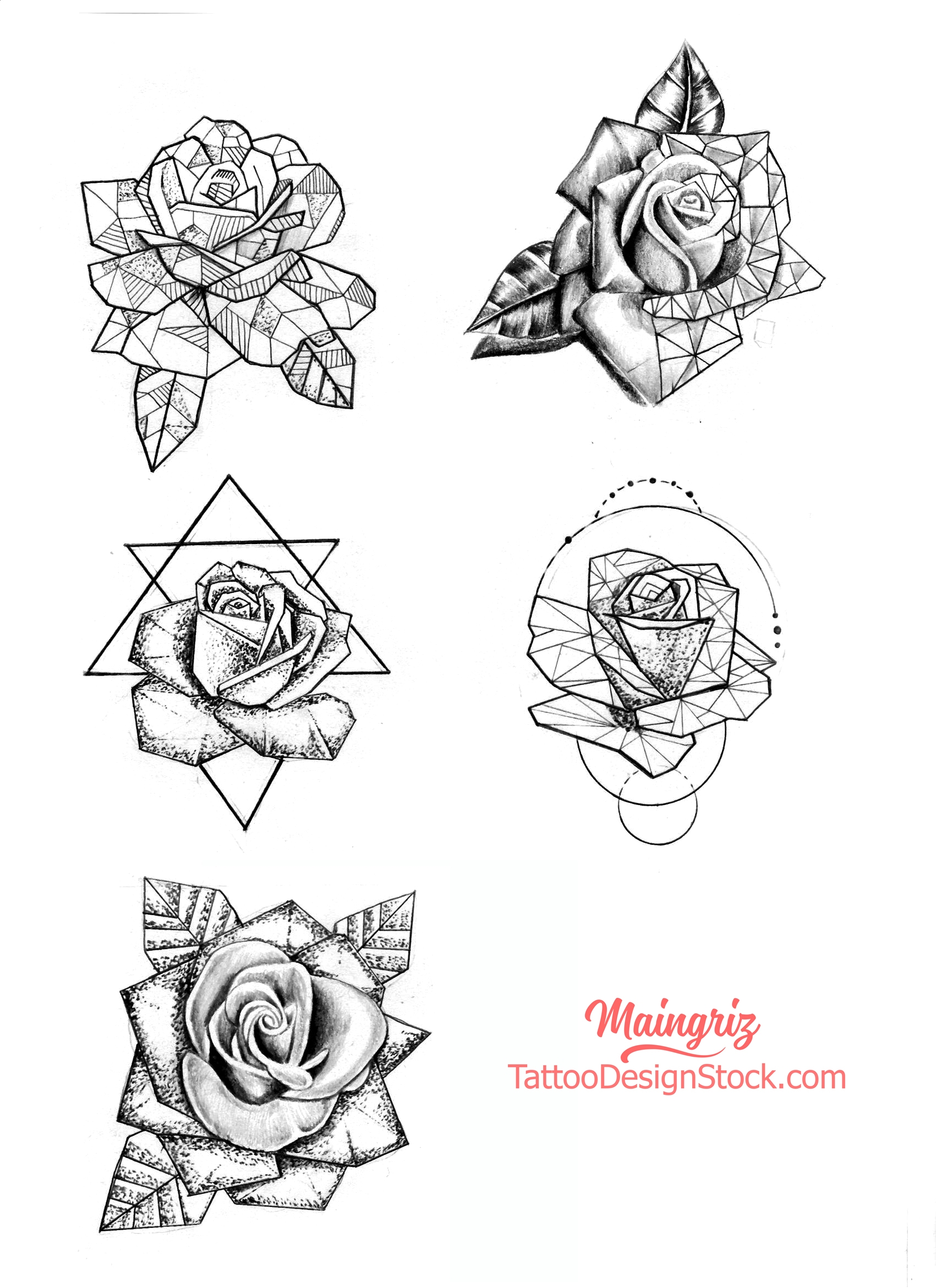 Planche Roses Maingriz Tattoo Design