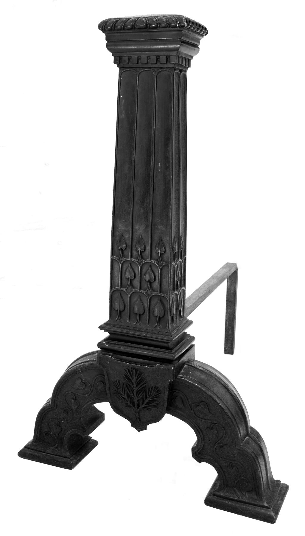 Pair of English bronze andirons Maison Felice