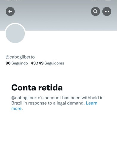 Deputado estadual Cabo Gilberto tem conta suspensa no Twitter 5 WhatsApp Image 2022 11 08 at 22.20.16