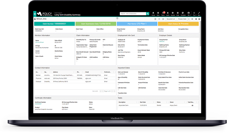 Life Insurance Claims Software for L&A Claims Platform