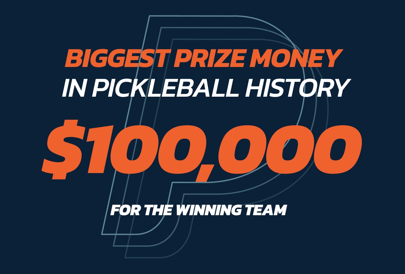 THE BIGGEST PRIZE MONEY EVENT IN PICKLEBALL JUST GOT BIGGER! Major