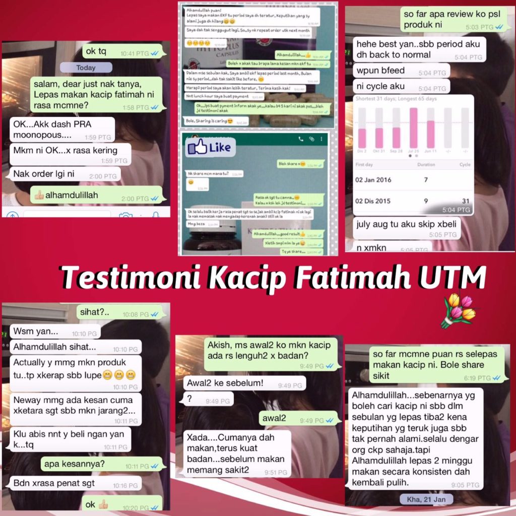Ekstrak Kacip Fatimah Phtyo Plus UTM Masalah Keputihan, Kitaran Haid